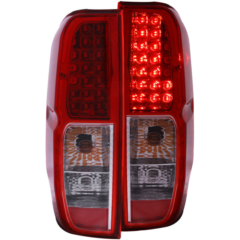 ANZO 2005-2008 Nissan Frontier LED Taillights Red/Clear - eliteracefab.com