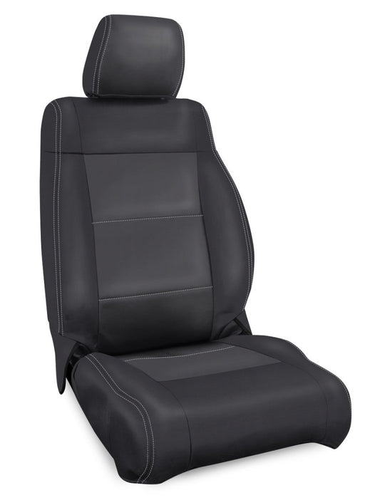 PRP 07-10 Jeep Wrangler JK Front Seat Covers/2 door or 4 door (Pair) - Black/Grey B016-03