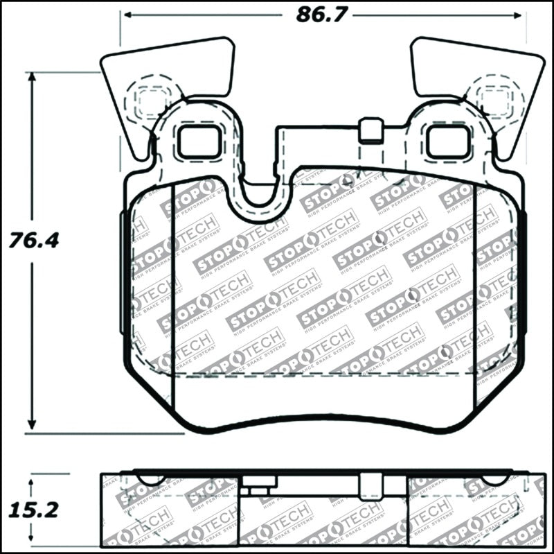 StopTech Performance 08-09 BMW 128i/135i Coupe Rear Brake Pads - eliteracefab.com