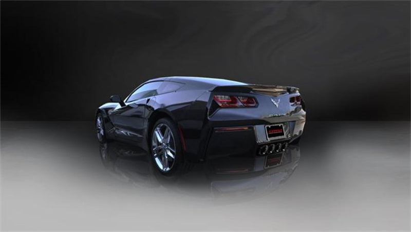 Corsa 2014 Chevy Corvette C7 Coupe 6.2L V8 AT/MT 2.75in Valve-Back Dual Rear Exit Black Xtreme Exht - eliteracefab.com