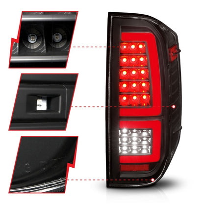 ANZO 2014-2021 Toyota Tundra LED Taillights Black Housing/Clear Lens - eliteracefab.com