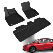 Load image into Gallery viewer, 3D MAXpider 2020-2020 Tesla Model Y Kagu 2nd Row Floormat - Black - eliteracefab.com