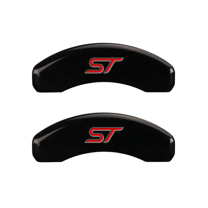 MGP 4 Caliper Covers Engraved Front & Rear No bolts/ST Black finish silver ch MGP