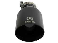 Load image into Gallery viewer, aFe Takeda 409 SS Clamp-On Exhaust Tip 2.5in. Inlet / 4.5in. Outlet / 9in. L - Black