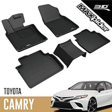 Load image into Gallery viewer, 3D MAXpider 2018-2020 Toyota Camry Kagu 1st &amp; 2nd Row Floormats - Black - eliteracefab.com