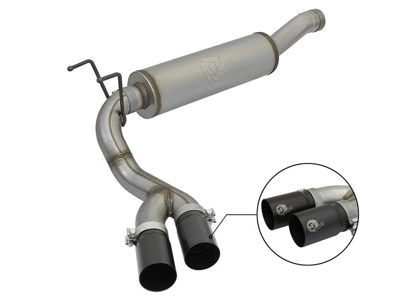 aFe Rebel Series 3-1/2in 409 SS Cat-Back Exhaust System w/Black Tip RAM 2500/3500 14-17 V8 6.4L aFe