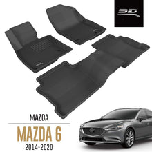 Load image into Gallery viewer, 3D MAXpider 2014-2019 Mazda Mazda6 Kagu 1st &amp; 2nd Row Floormats - Black - eliteracefab.com