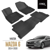 3D MAXpider 2014-2019 Mazda Mazda6 Kagu 1st & 2nd Row Floormats - Black