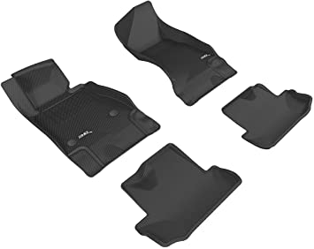 3D MAXpider 2016-2020 Chevrolet Camaro Kagu 1st & 2nd Row Floormats - Black - eliteracefab.com