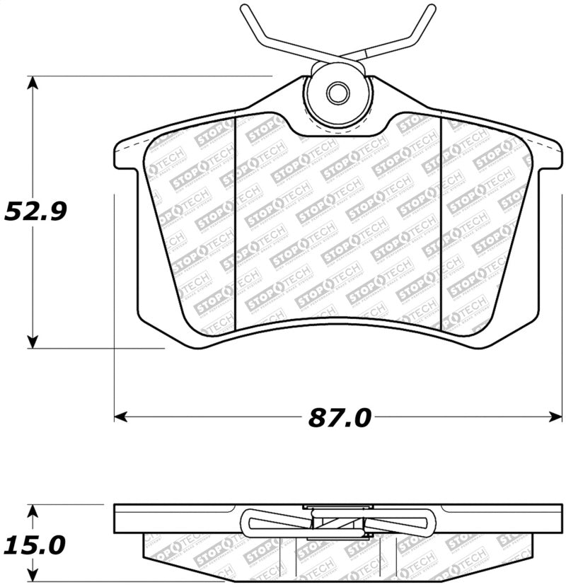 StopTech Street Select Brake Pads - Rear - eliteracefab.com