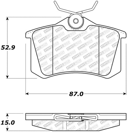 StopTech Street Select Brake Pads - Rear - eliteracefab.com