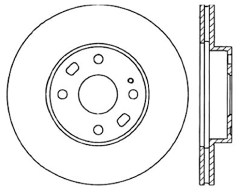 Centric 94-05 Mazda Miata MX-5 (Normal Suspension) Front CryoStop Rotor Stoptech