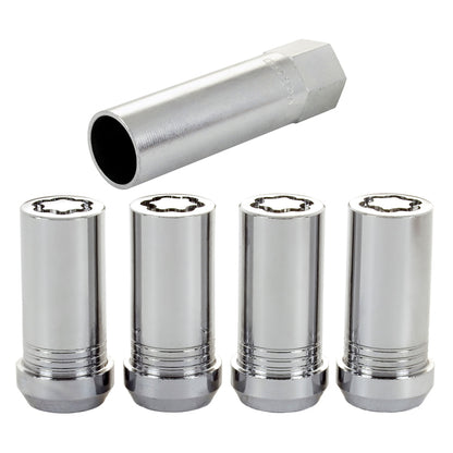 McGard Wheel Lock Nut Set - 4pk. (Tuner / Cone Seat) M14X1.5 / 1in. Hex / 1.935in. Length - Chrome - eliteracefab.com