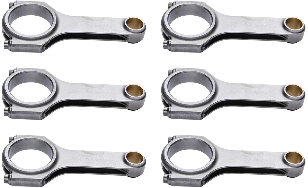 Eagle Specialty Products CRS570063D 5.70" 4340 Forged H-Beam Connecting Rod Set for Chevy 4.3L - eliteracefab.com