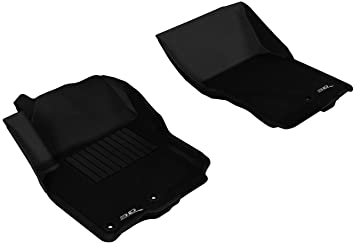 3D MAXpider 2005-2019 Nissan Frontier Crew Cab Kagu 1st & 2nd Row Floormats - Black - eliteracefab.com