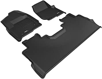 3D MAXpider 2017-2019 Ford F-250/350/450 Supercrew Kagu 2nd Row Floormats - Black - eliteracefab.com