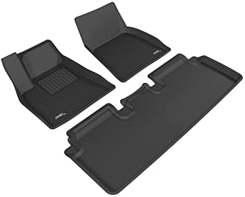 3D MAXpider 2012-2020 Tesla Model S Kagu 2nd Row Floormats - Black - eliteracefab.com