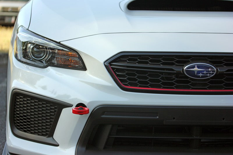 Perrin Tow Hook Kit - Front 2018+ Subaru WRX/STI - Red - eliteracefab.com