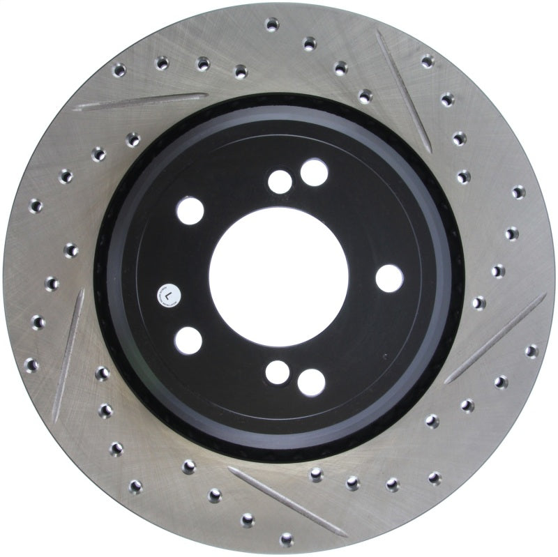 StopTech Slotted and Drilled Rotor BMW Rear Left 127.34054L - eliteracefab.com