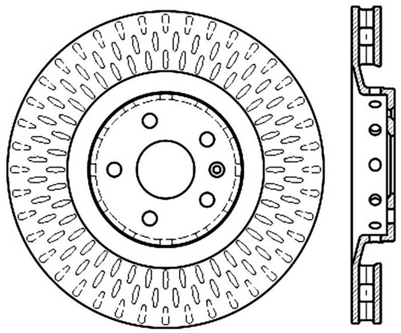 StopTech Drilled & Slotted Left Sport Brake Rotor for 2009 Cadillac CTS-V - eliteracefab.com