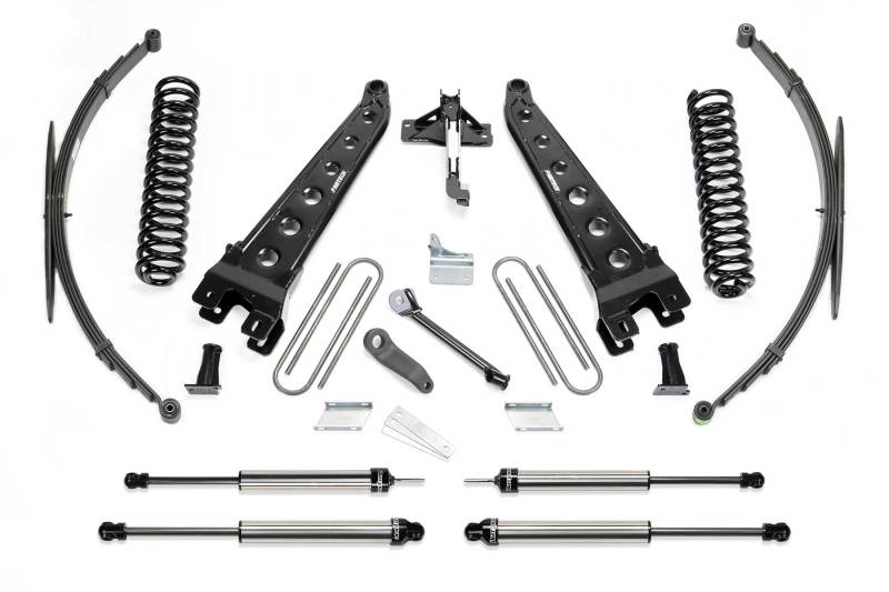 Fabtech 08-16 Ford F250/350 4WD 8in Rad Arm Sys w/Coils & Rr Lf Sprngs & Dlss Shks - eliteracefab.com