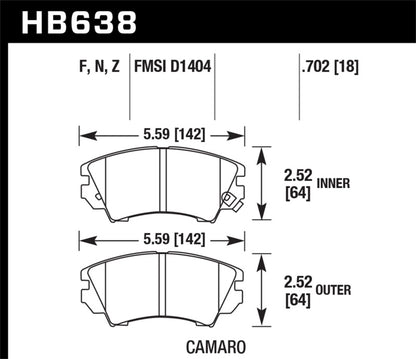 Hawk Performance HPS 5.0 Front Brake Pads - HB638B.702 Hawk Performance
