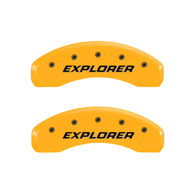 MGP 4 Caliper Covers Engraved Front & Rear Explorer/2011 Yellow Finish Black Char 2006 Ford Explorer MGP