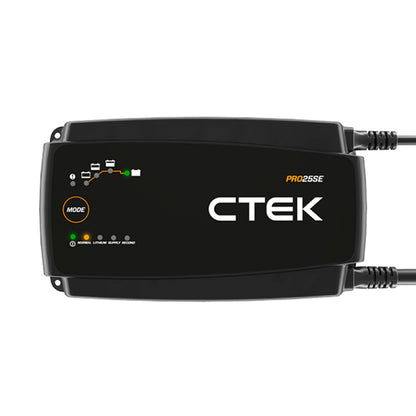 CTEK PRO25SE Battery Charger - 50-60 Hz - 12V - 19.6ft Extended Charging Cable - eliteracefab.com