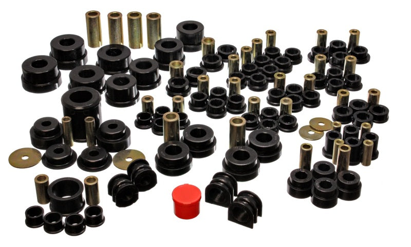 Energy Suspension 02-09 Nissan 350Z / 03-07 Infiniti G35 Coupe Black Hyper-Flex Master Bushing Set - eliteracefab.com