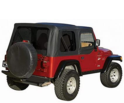 Rampage 1997-2006 Jeep Wrangler(TJ) OEM Replacement Top - Black Diamond - eliteracefab.com