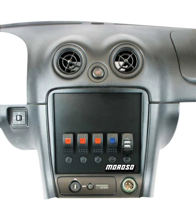 Moroso 99-04 Mazda Miata NB Radio/HVAC Pocket Block Off Plate With Switches - eliteracefab.com