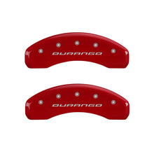 Load image into Gallery viewer, MGP 4 Caliper Covers Engraved Front &amp; Rear With out stripes/Durango Red finish silver ch MGP