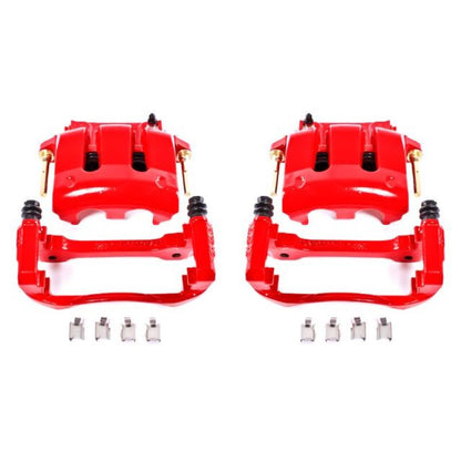Power Stop 05-14 Ford Mustang Front Red Calipers w/Brackets - Pair - eliteracefab.com
