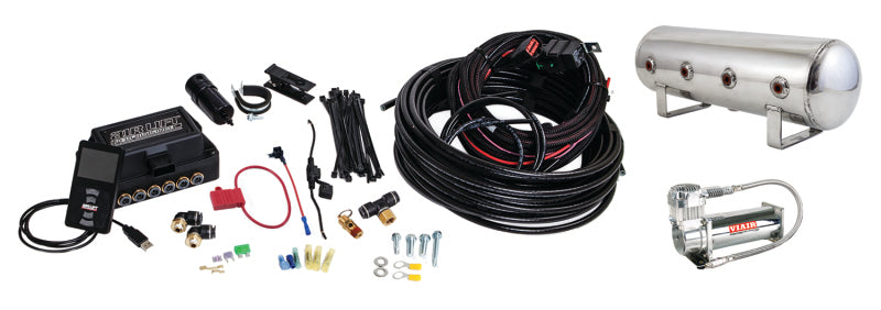 Air Lift Performance 3P (1/4 Air Line 2.5 Gal Polished Aluminum Tank VIAIR 444C Comp) - eliteracefab.com