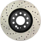 STOPTECH 05-06 AUDI A4 QUATTRO/ 02-04 A6 QUATTRO / 99-02 S4 FRONT RIGHT SLOTTED & DRILLED ROTOR, 127.33096R