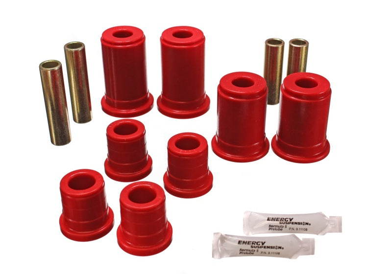 Energy Suspension 92-94 K-5 Blazer / 92-99 Denali/Suburban/Yukon Red Front Control Arm Bushing Set - eliteracefab.com