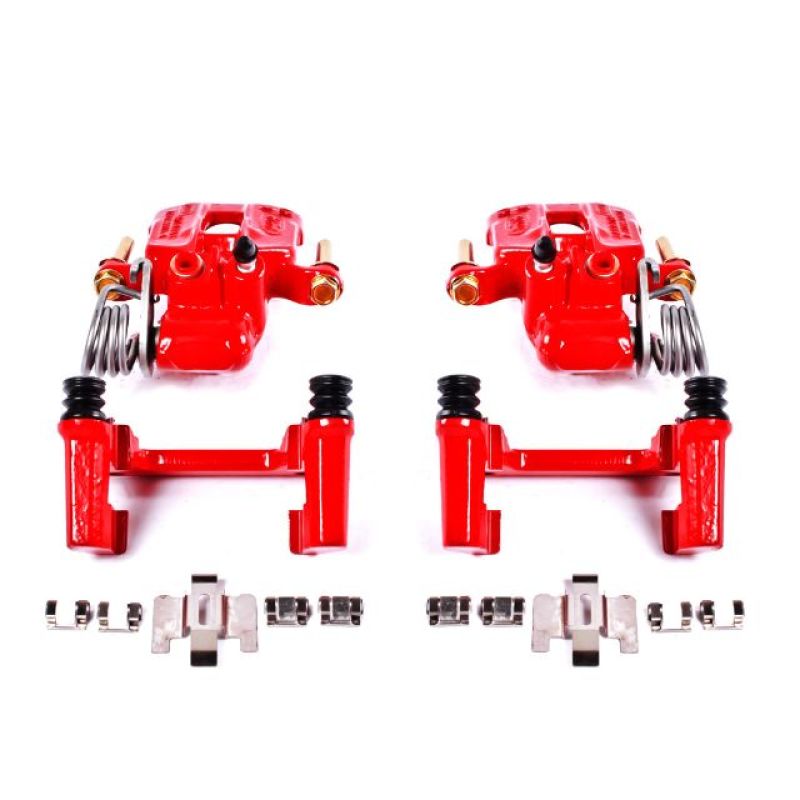 Power Stop 94-04 Ford Mustang Rear Red Calipers w/Brackets - Pair - eliteracefab.com