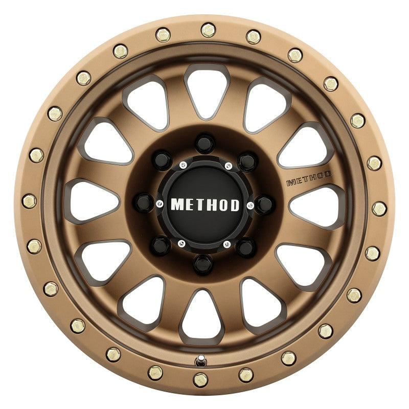 Method MR304 Double Standard 17x8.5 0mm Offset 8x6.5 130.81mm CB Method Bronze Wheel - eliteracefab.com