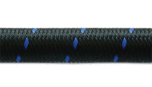 Load image into Gallery viewer, Vibrant -8 AN Two-Tone Black/Blue Nylon Braided Flex Hose (5 foot roll) - eliteracefab.com