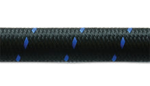 Load image into Gallery viewer, Vibrant -4 AN Two-Tone Black/Blue Nylon Braided Flex Hose (10 foot roll).