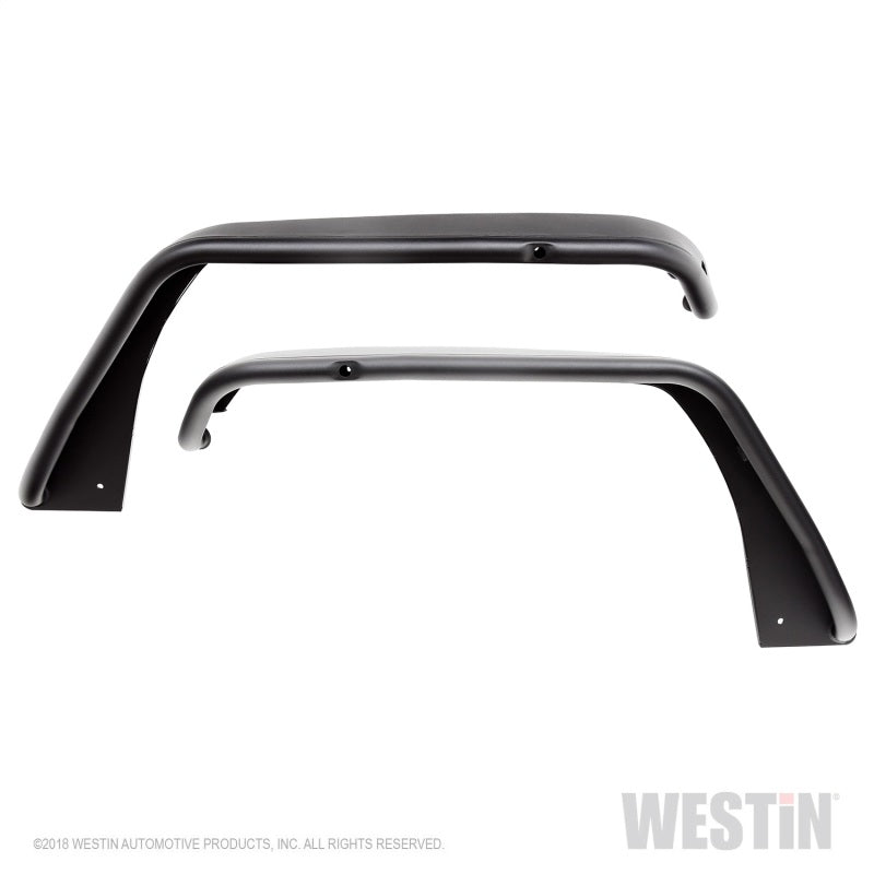 Westin 18-20 Jeep Wrangler JL / 20 Gladiator Tube Fenders - Front - Textured Black - eliteracefab.com