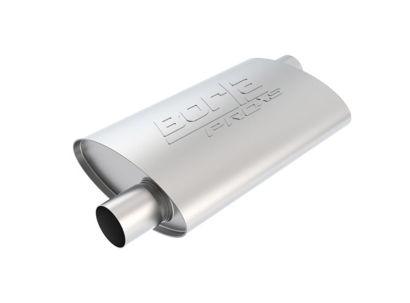 Borla Pro-XS 2.25in Tubing 14in x 4in x 9.5in Oval Offset/Offset Muffler - eliteracefab.com