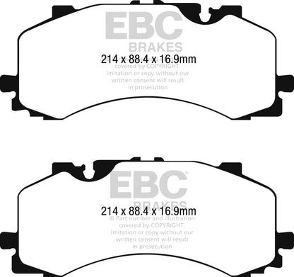 EBC 2016+ Audi Q7 3.0L Supercharged Yellowstuff Front Brake Pads - eliteracefab.com