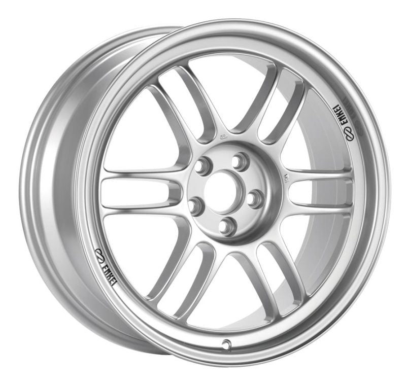 Enkei RPF1 18x9.5 5x114.3 45mm Offset 73mm Bore Silver Wheel  RX8 / 93-98 Supra Enkei