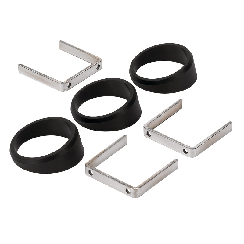 AutoMeter GAUGE MOUNT; ANGLE RINGS; 3 PCS.; BLACK; FOR 2 1/16in. GAUGES - eliteracefab.com