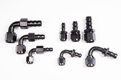 Radium Engineering 6AN 120Deg Pushlok Hose End - eliteracefab.com