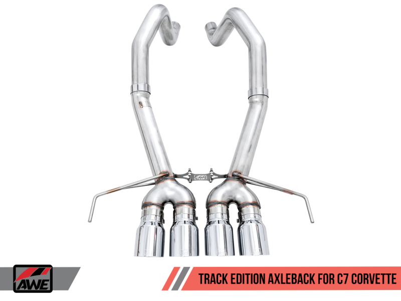 AWE Tuning 14-19 Chevy Corvette C7 Z06/ZR1 (w/o AFM) Track Edition Axle-Back Exhaust w/Chrome Tips - eliteracefab.com