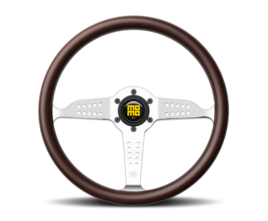 Momo Super Grand Prix Steering Wheel 350 mm - Mahogany Wood/Pol Spokes - eliteracefab.com
