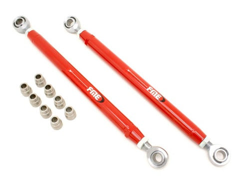 BMR LOWER CONTROL ARMS DOM DOUBLE ADJ ROD ENDS RED (05-14 MUSTANG/GT500) - eliteracefab.com
