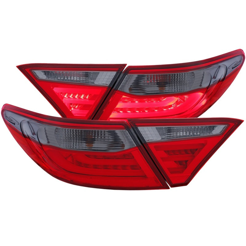 ANZO USA Toyota Camry 4dr Led Taillights Smoke; 2015-2017 - eliteracefab.com